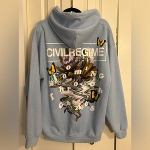 Civil regime “blooming through chaos” hoodie